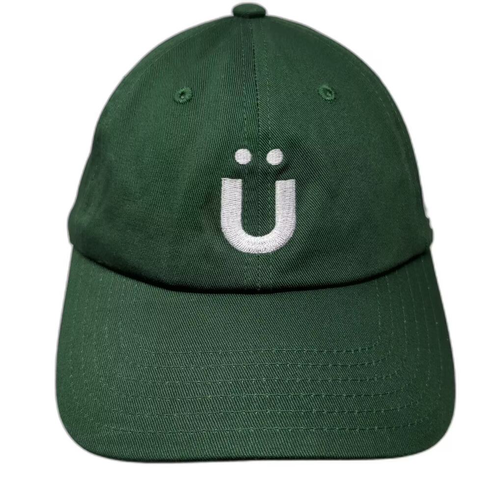 Grüns Green White Embroidered Logo Adjustable Slideback Baseball Cap Hat OSFM